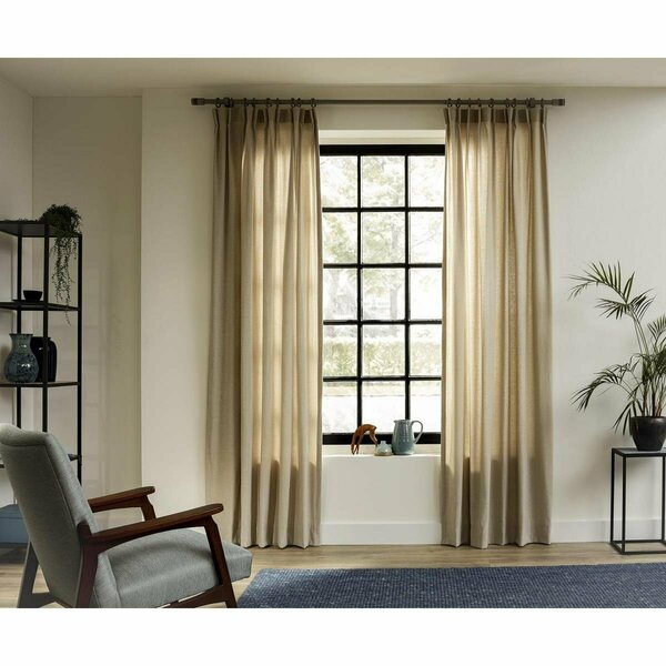 Ltl Home Products 63 in. Smoke Intensions Single Curtain Rod Kit, Grey SMOKEFABO63R